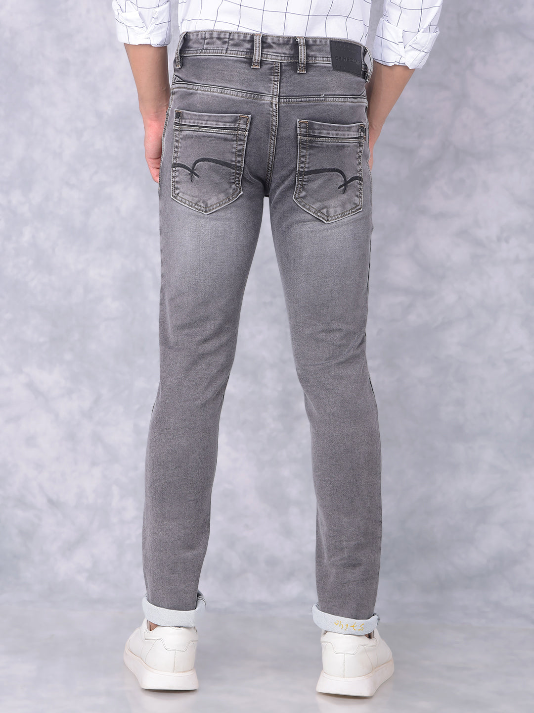 Grey Jeans-Men Jeans-Crimsoune Club