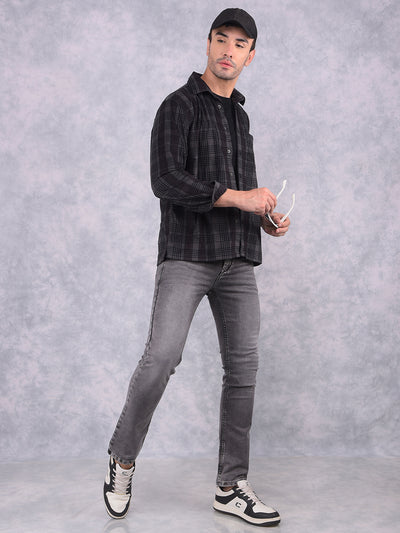 Grey Straight Jeans-Men Jeans-Crimsoune Club