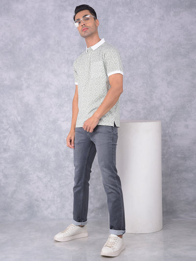 Grey Straight Jeans-Men Jeans-Crimsoune Club