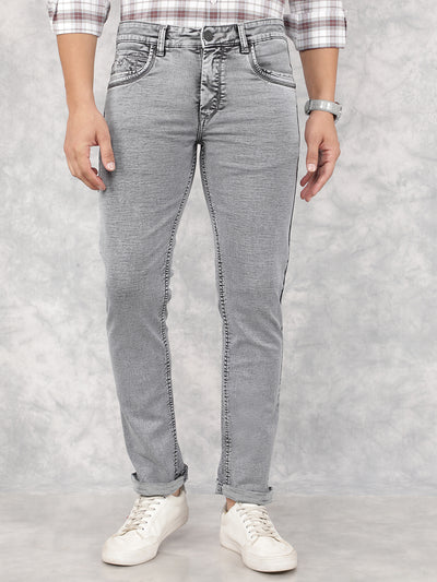 Grey Jeans-Men Jeans-Crimsoune Club