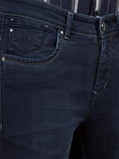 Navy Blue Skinny Jeans-Men Jeans-Crimsoune Club