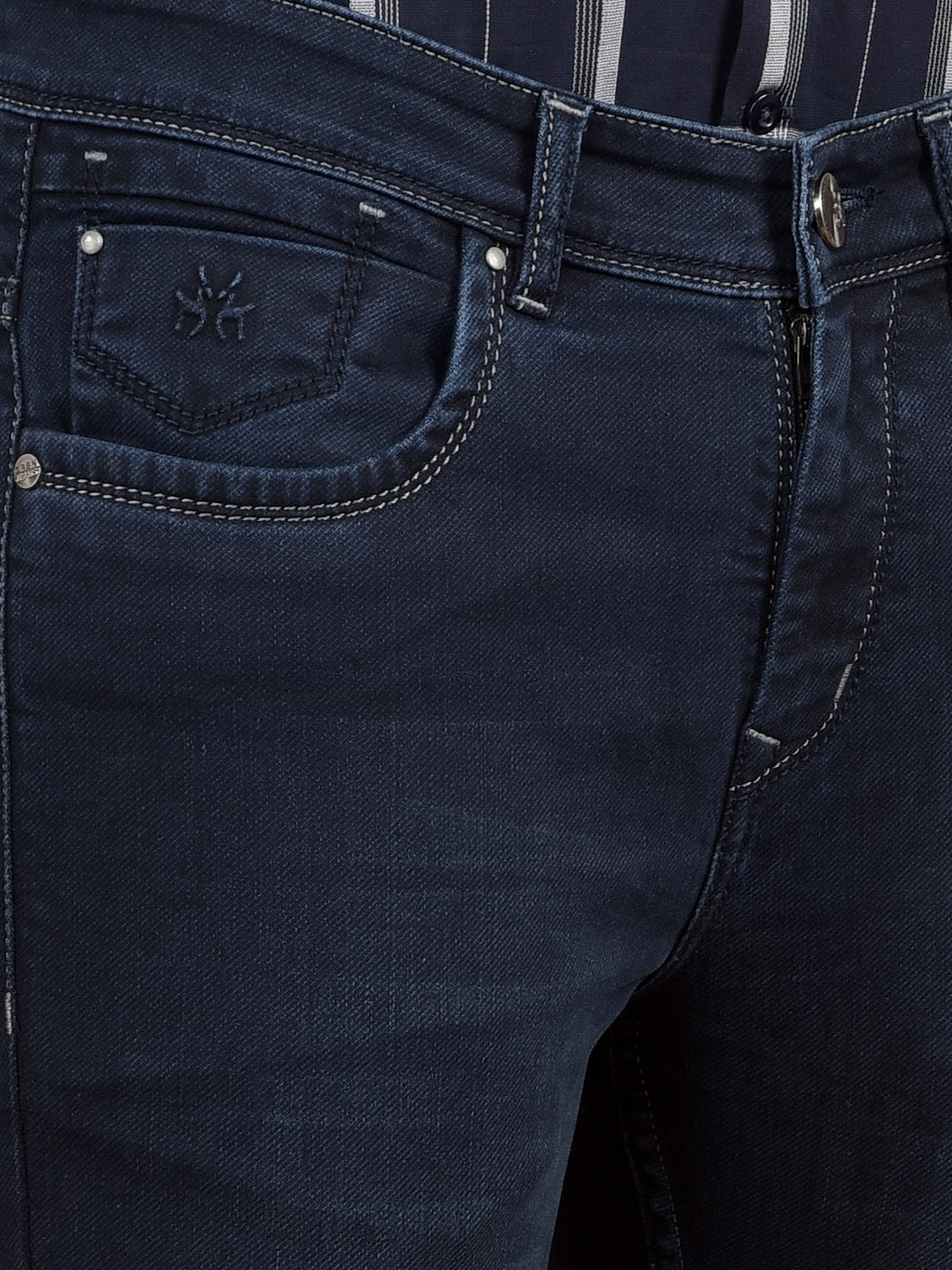 Navy Blue Skinny Jeans-Men Jeans-Crimsoune Club