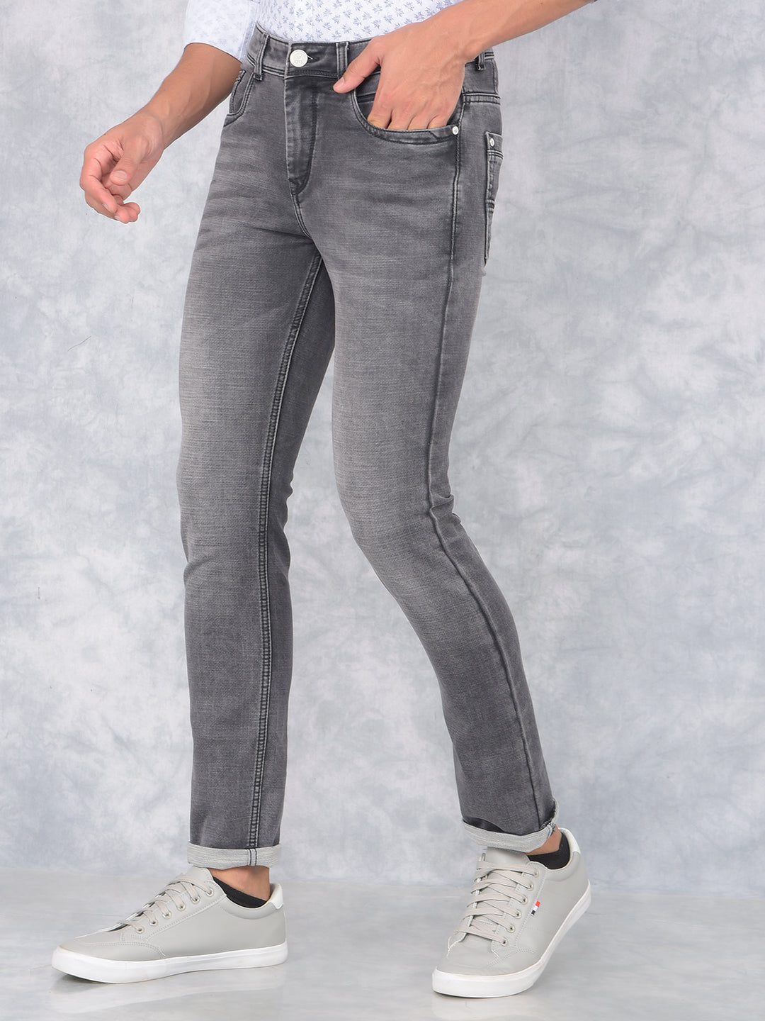 Grey Jeans-Men Jeans-Crimsoune Club