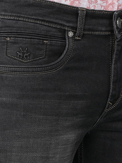 Black Straight Jeans-Men Jeans-Crimsoune Club