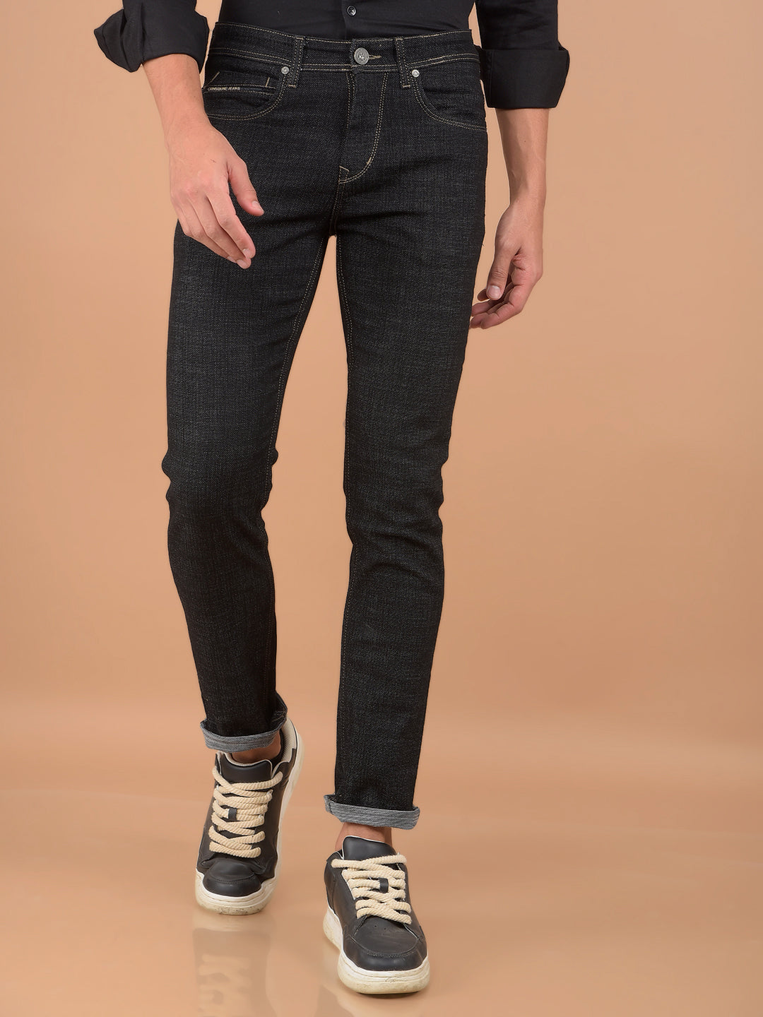 Black Jeans-Men Jeans-Crimsoune Club