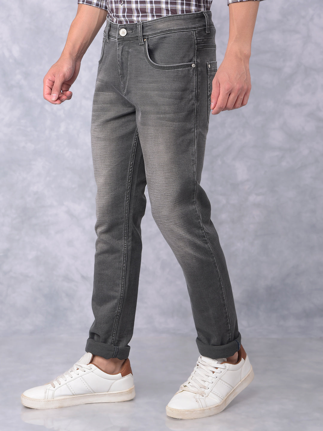 Grey Jeans-Men Jeans-Crimsoune Club