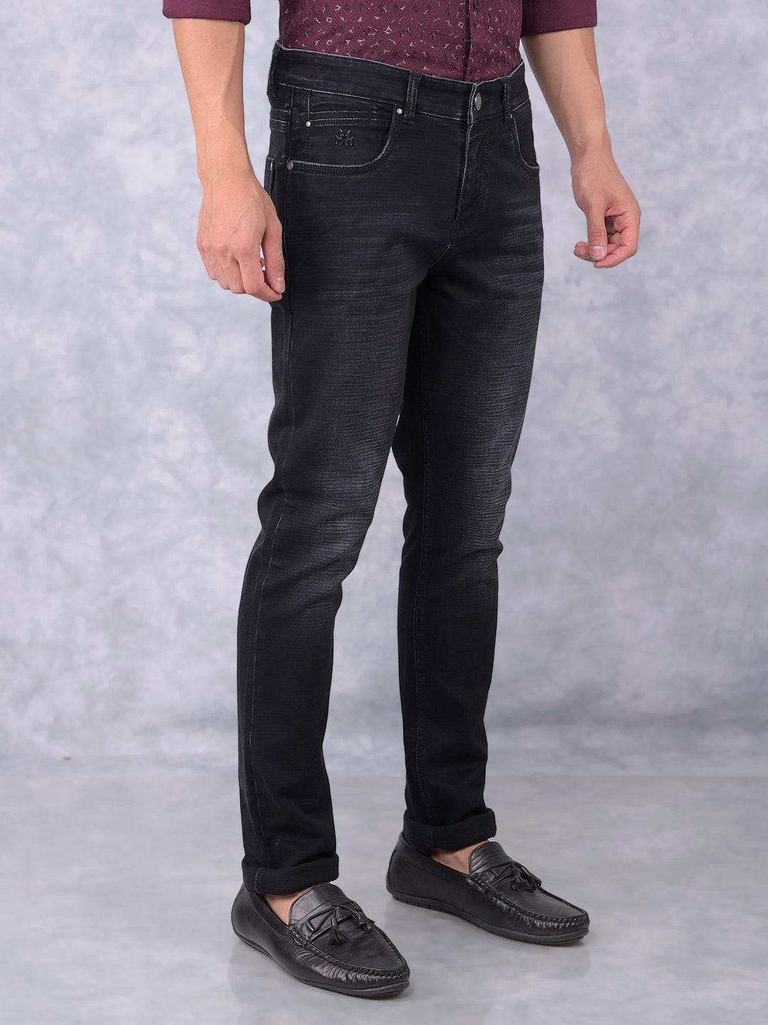 Black Jeans-Men Jeans-Crimsoune Club