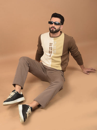 Khaki Cargo Jeans-Men Jeans-Crimsoune Club