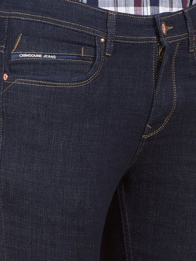 Navy Blue Jeans-Men Jeans-Crimsoune Club