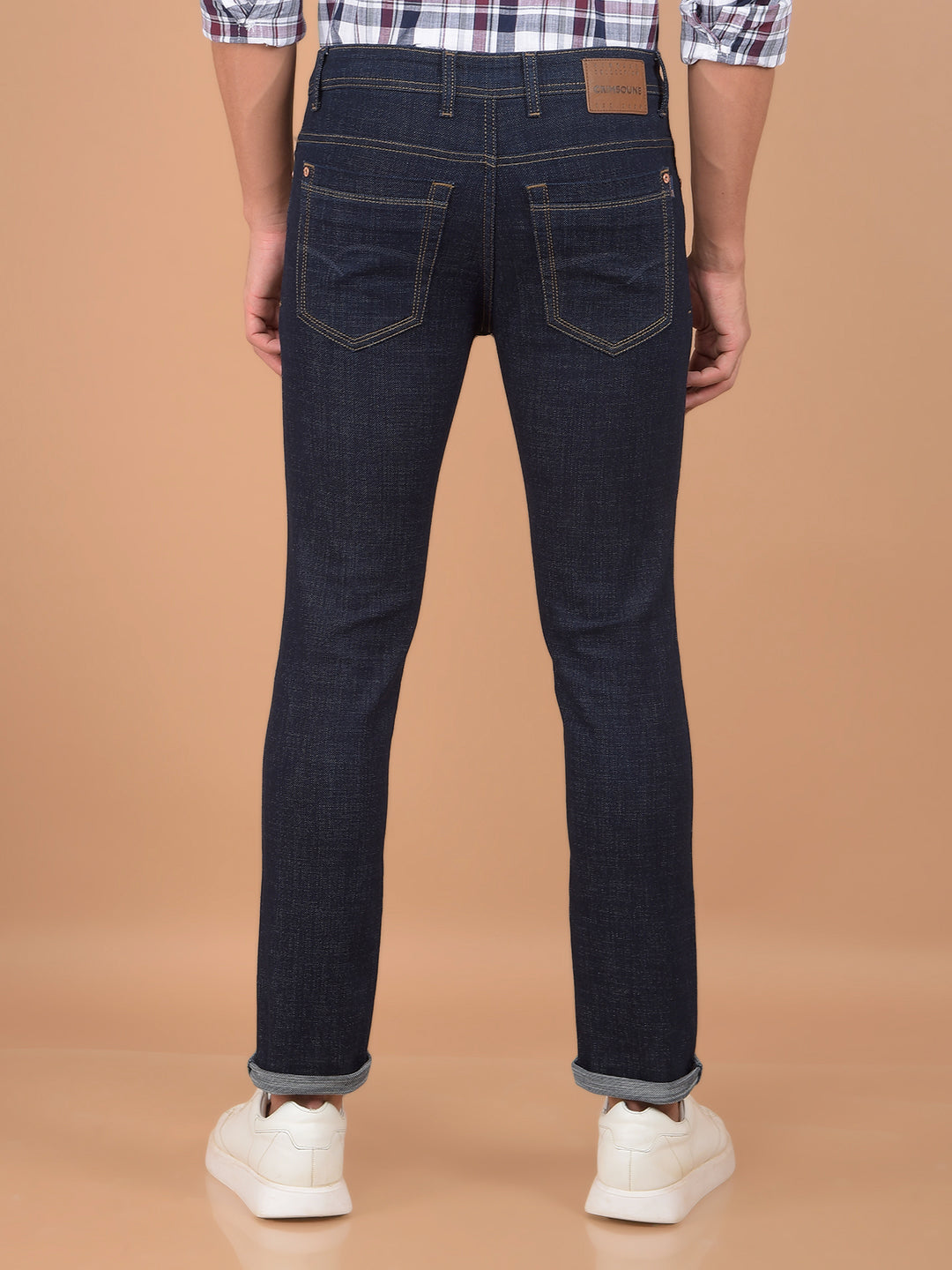 Navy Blue Jeans-Men Jeans-Crimsoune Club