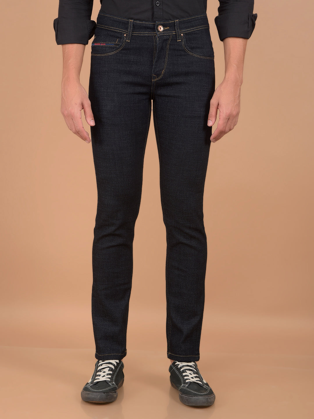 Navy Blue Jeans-Men Jeans-Crimsoune Club