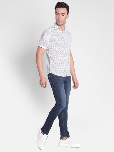 White Printed Shirt-Men shirts-Crimsoune Club