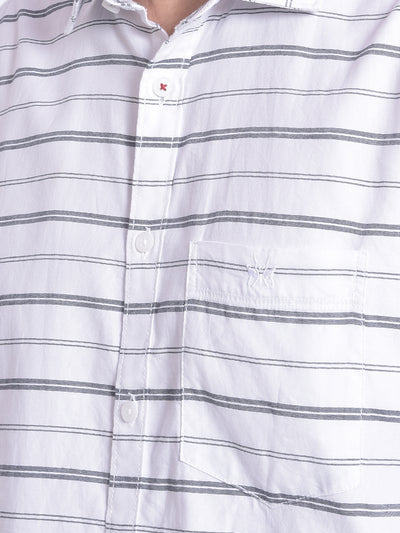 White Stripes Shirt-Men Shirts-Crimsoune Club