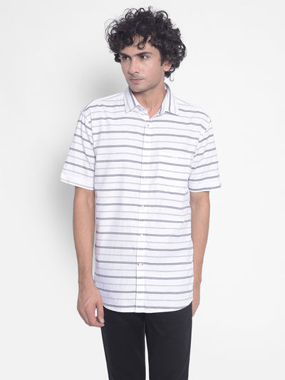 White Stripes Shirt-Men Shirts-Crimsoune Club