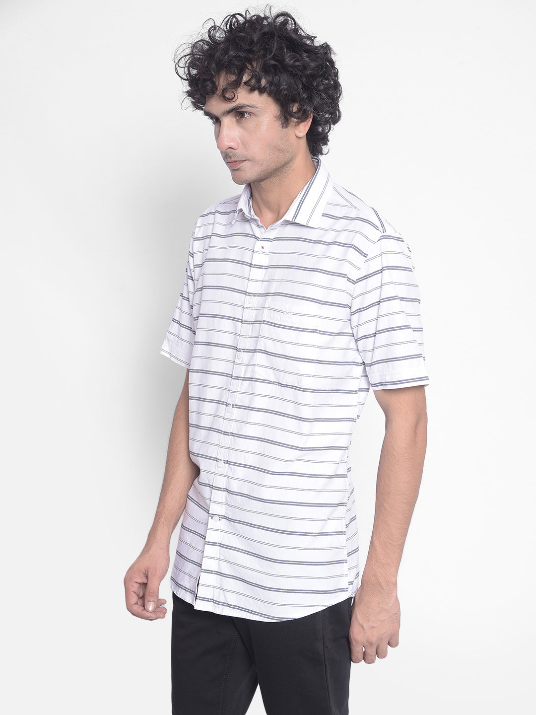 White Stripes Shirt-Men Shirts-Crimsoune Club