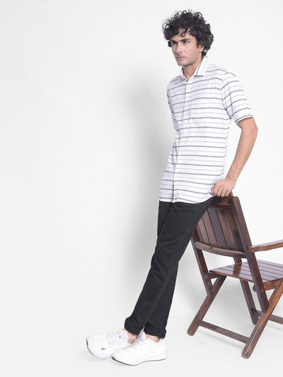 White Stripes Shirt-Men Shirts-Crimsoune Club