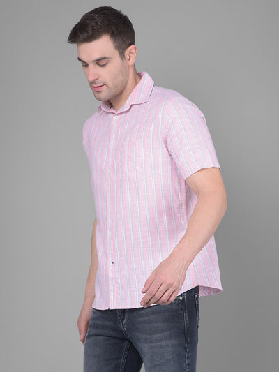 Pink Stripes Shirt-Men Shirts-Crimsoune Club