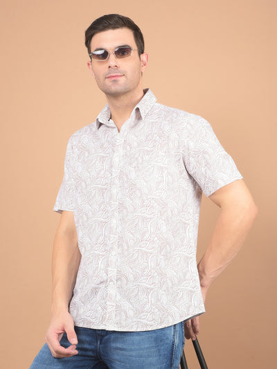 Purple Printed 100% Cotton Shirt-Men Shirts-Crimsoune Club