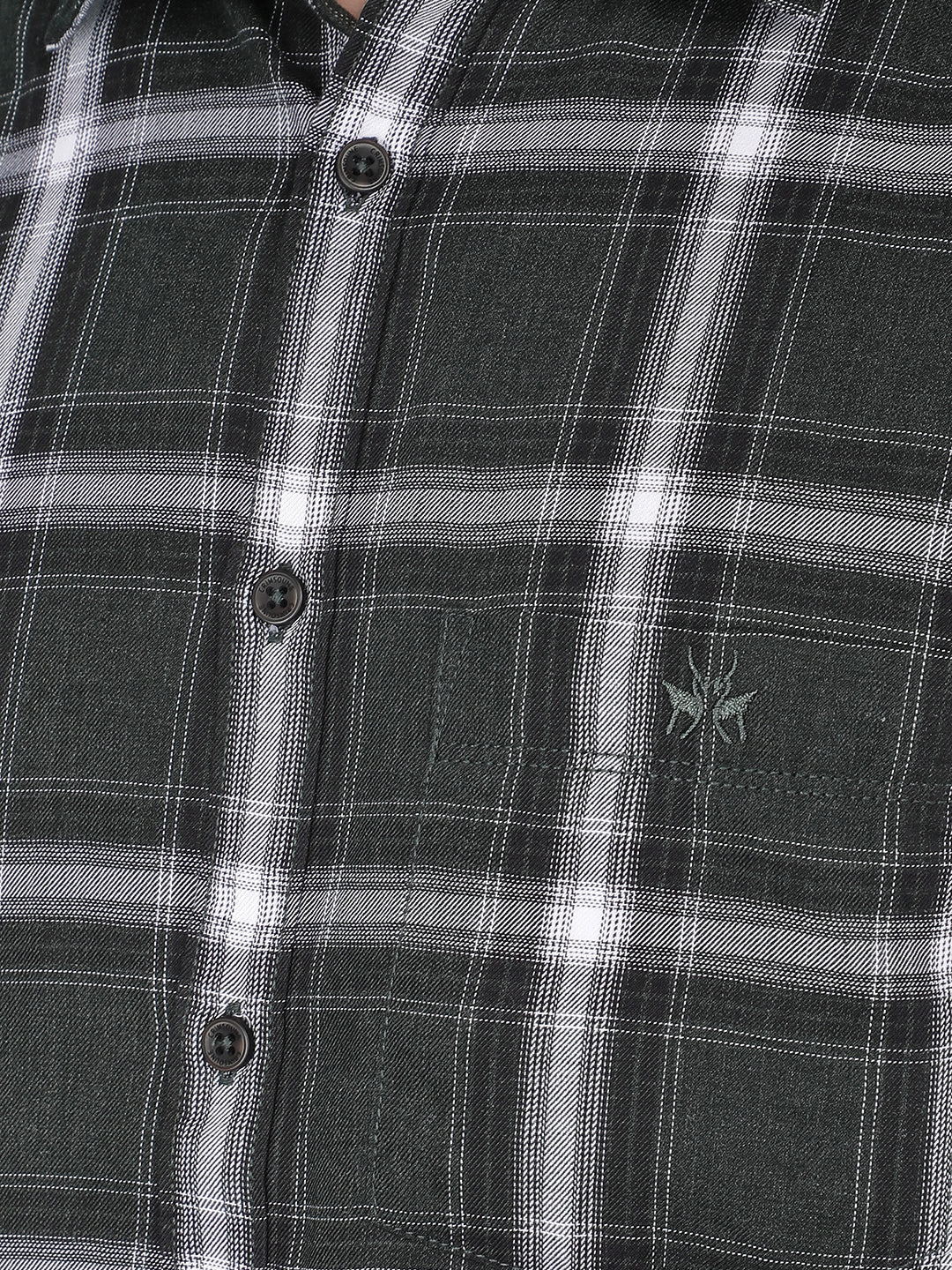 Green Checkered Shirt-Men Shirts-Crimsoune Club