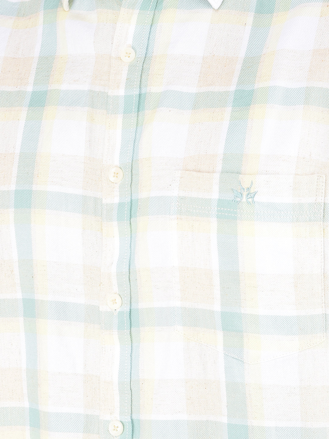 Green Checked Linen Shirt