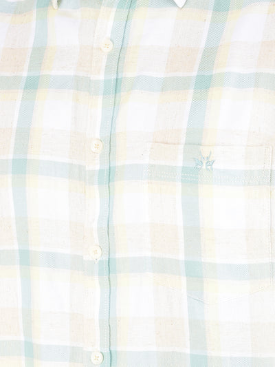 Green Checked Linen Shirt