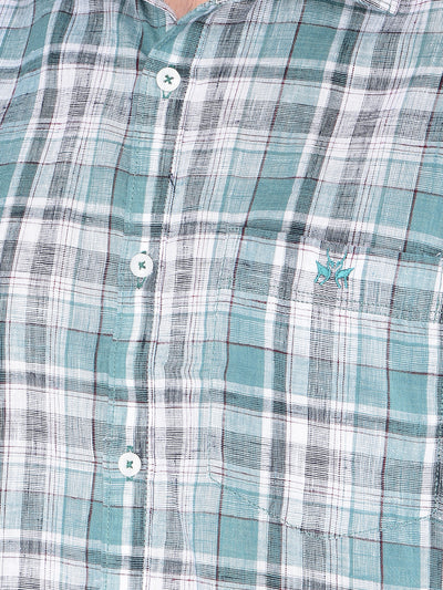 Green Checked 100% Cotton Shirt