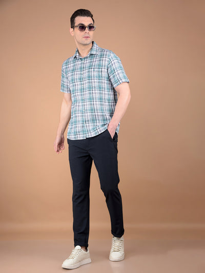 Green Checked 100% Cotton Shirt