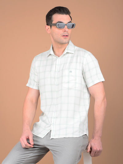 Green Checked 100% Cotton Shirt