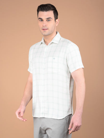 Green Checked 100% Cotton Shirt