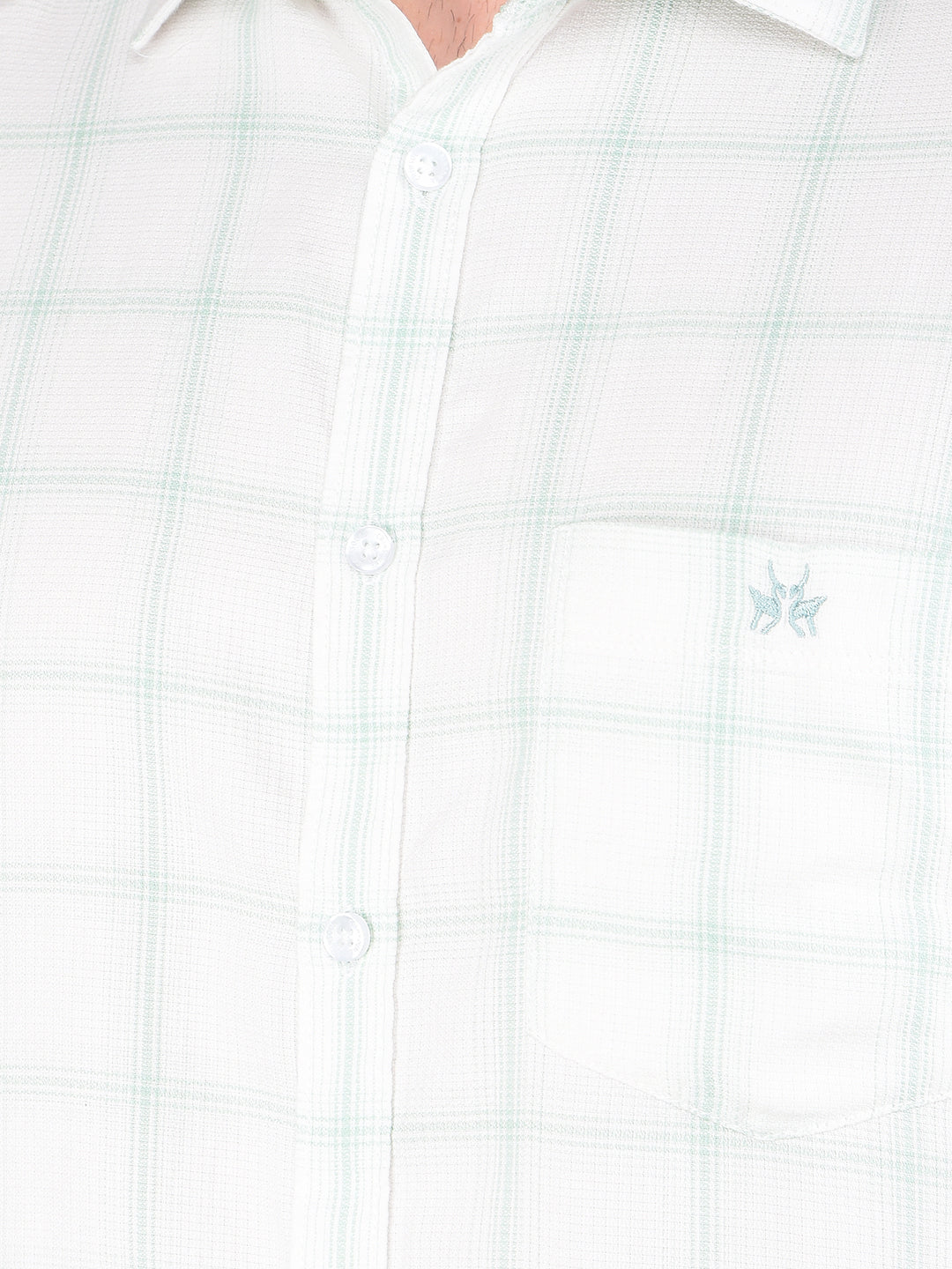 Green Checked 100% Cotton Shirt