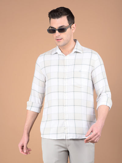 Blue Checked 100% Cotton Shirt