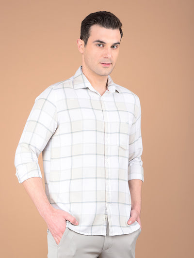 Blue Checked 100% Cotton Shirt