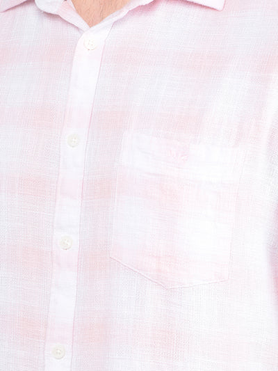 Pink Checked 100% Cotton Shirt