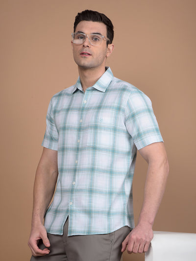 Green Checked 100% Cotton Shirt