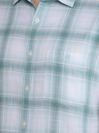 Green Checked 100% Cotton Shirt