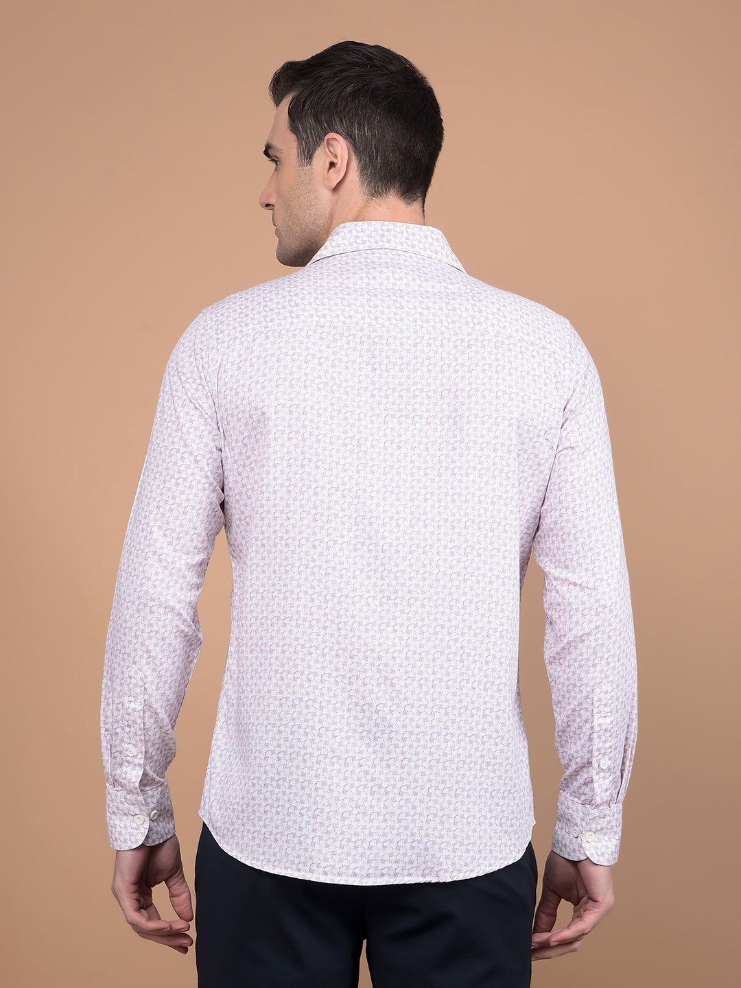 Pink Printed Linen Shirt