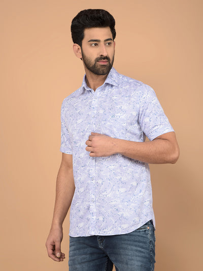 Purple Printed Shirt-Men Shirts-Crimsoune Club