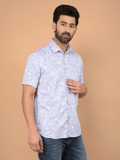 Purple Printed Shirt-Men Shirts-Crimsoune Club