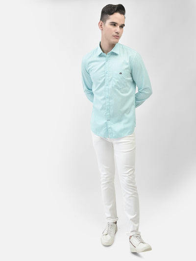 Blue Printed Shirt-Men Shirts-Crimsoune Club