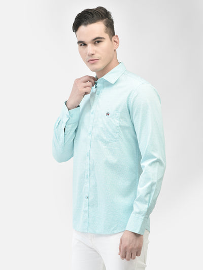 Blue Printed Shirt-Men Shirts-Crimsoune Club