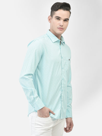 Blue Printed Shirt-Men Shirts-Crimsoune Club