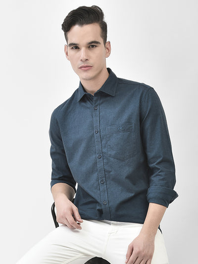 Navy Blue Shirt-Men Shirts-Crimsoune Club