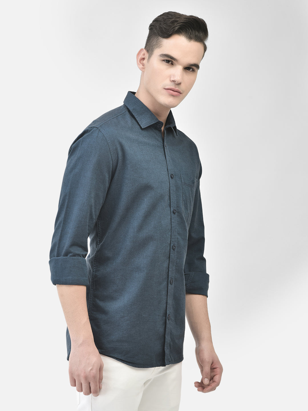 Navy Blue Shirt-Men Shirts-Crimsoune Club