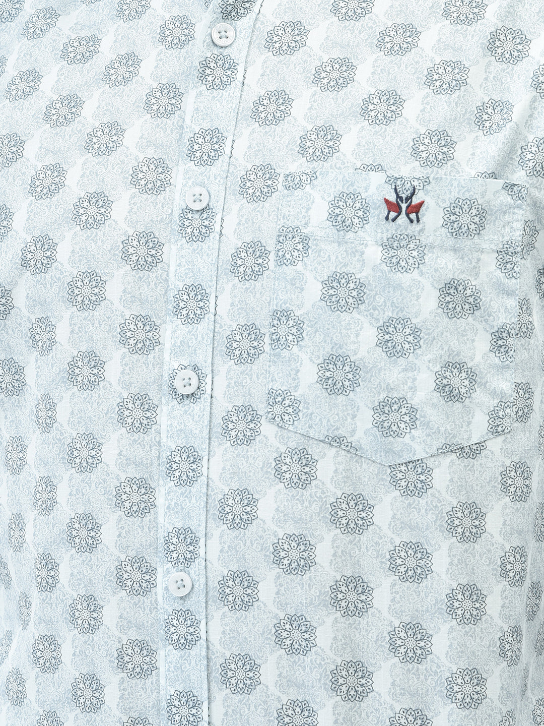 Blue Printed Shirt-Men Shirts-Crimsoune Club