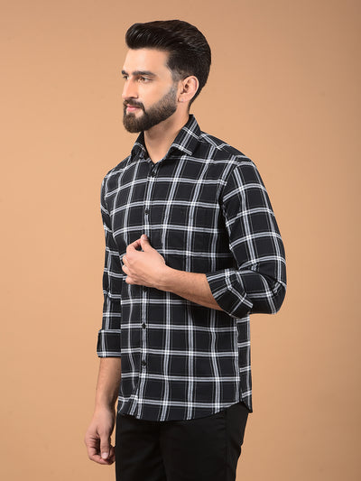 Black Checked 100% Cotton Shirt