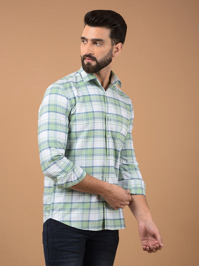 Green Checked 100% Cotton Shirt