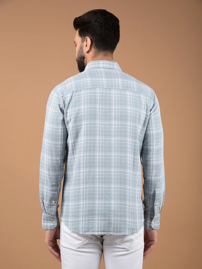 Grey Checked 100% Cotton Shirt