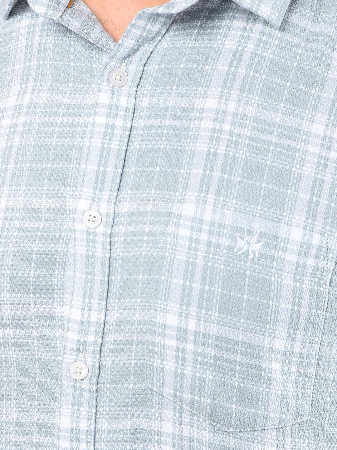 Grey Checked 100% Cotton Shirt