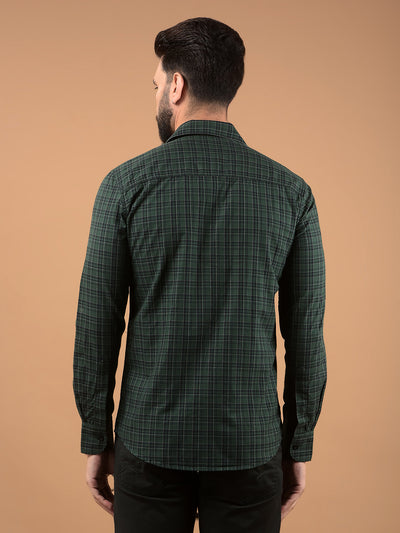 Green Checked 100% Cotton Shirt