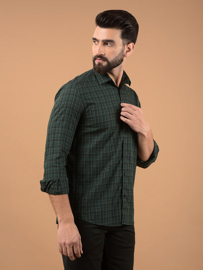 Green Checked 100% Cotton Shirt